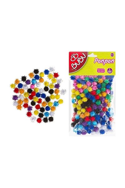 Bubu 1 cm 200 Pcs Bu-Bu Pompom Glitter Mixed 10X10Mm