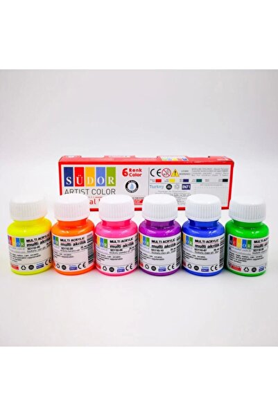 Genel Markalar Multi Akrilik Boya Fosforlu Set 6x25 ml Sd116f