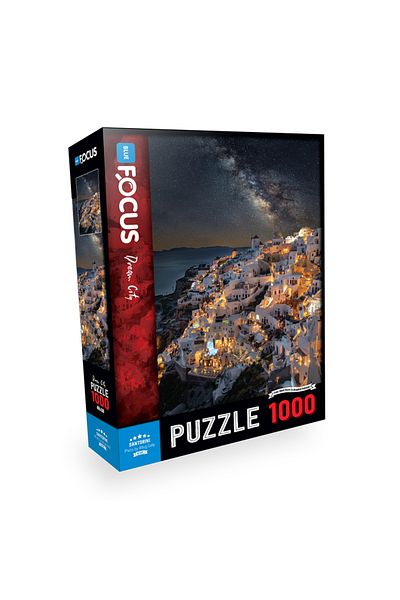 Blue Focus 1000 Piece Puzzle - Santorini