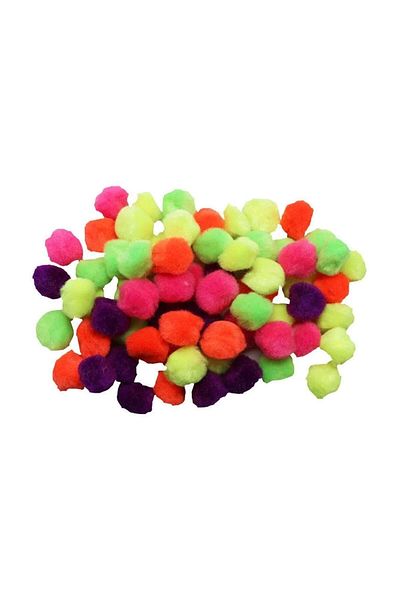 Bubu Phosphorescent Pompom 2 Cm 100pcs Mixed