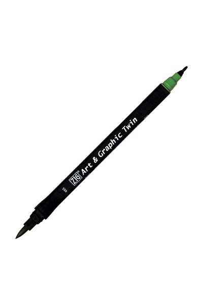 Zig Art & Graphic Twin Marker Drawing Pen 55 Green Earth