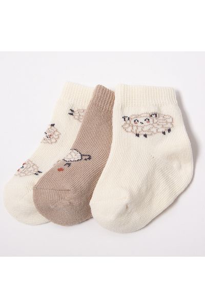 Bebetto Little Lamb S670 0-6m Socket Socks Set of 3