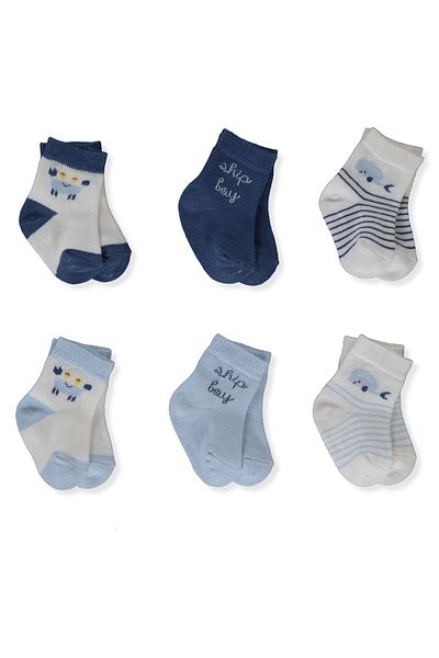 Bebetto S667 Model 0-6m Ship Boy Socket Socks Set of 3