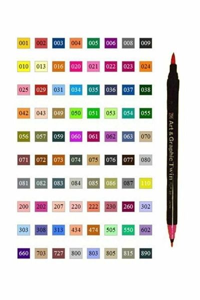 Zig Art & Graphic Twin Marker Drawing Pen 5 Green
