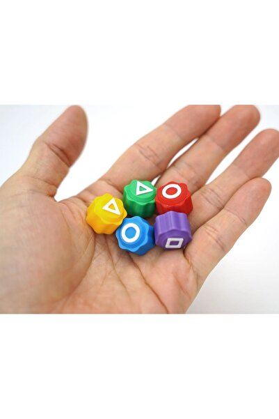 Genel Markalar Squid Game Oyun 5 Taş Seti Kalamar Oyun Beştaş Oyuncak Renkli Taş Gonggi - Kutulu