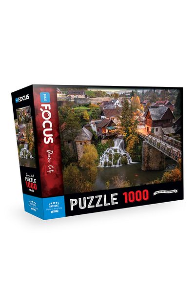 Blue Focus 1000 Piece Puzzle - Rastoke Design