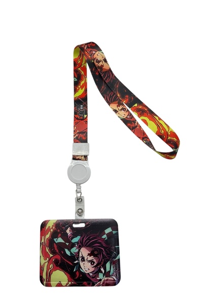 Sağlıkçı Shopping Demon Slayer Tanjiro tematică pentru gât Snur Yoyo ID Badge...