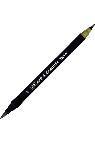Zig Art & Graphic Twin Marker Drawing Pen 57 Olive Green