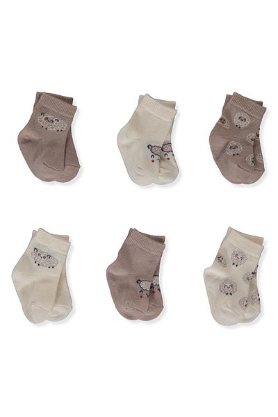 Bebetto Little Lamb S670 0-6m Socket Socks Set of 3