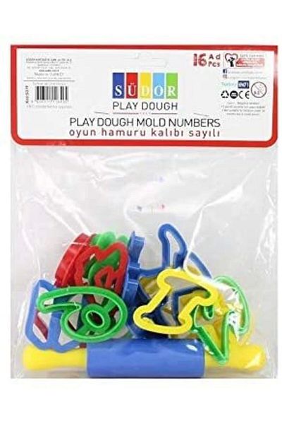 Südor Play Dough Mold Roller Number 16 Pieces