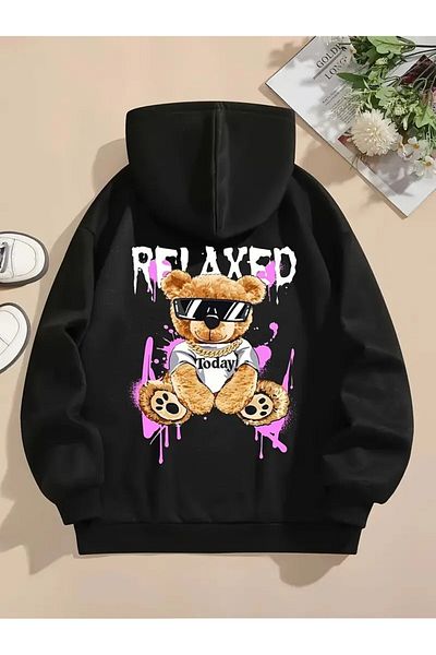 LAND MODA Φούτερ με στάμπα Unisex με κουκούλα
