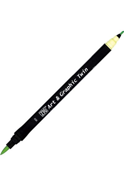 Zig Art & Graphic Twin Marker Drawing Pen 53 Lime Green