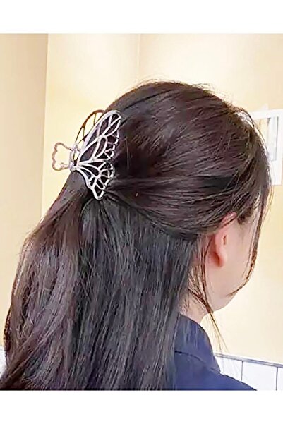 SHEKER HOME Young Girl and Adult Women Butterfly Metal Peg Bun Buckle