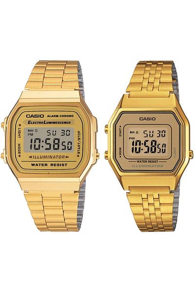 Casio A168Wg-9Wdf - La680Wga-9Df Couple Wristwatch
