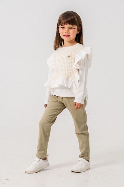 HAUSEkids 6-9 Years Old Butterfly Girl's 3-Piece Set - Khaki