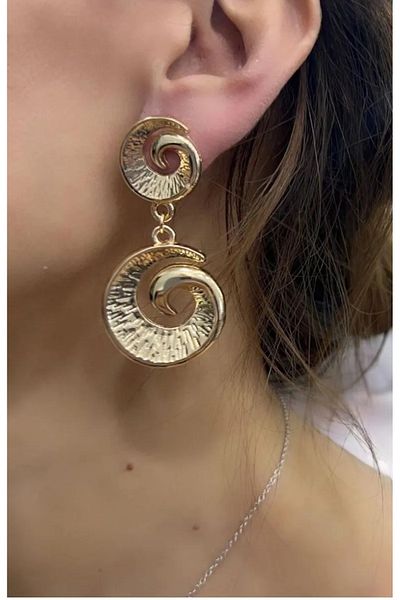 mos&more Gold Dangle Trend Stylish Women's Earrings