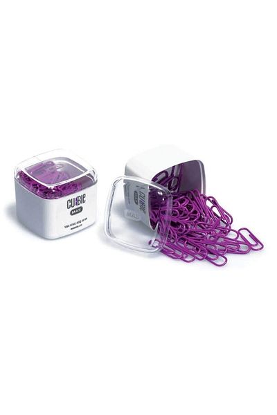 Mas Cubbie Colored Paper Clip 28mm Purple 50 Pieces