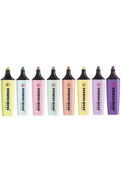 Stabilo Boss 8-piece HighlighterPastelColored Pen Set
