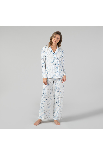 Chakra Graylen Pijama Takımı Gece Mavisi