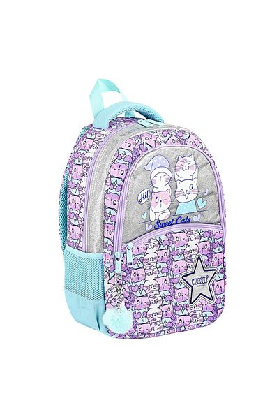MUGGLE Sweet Cats 3 Compartment School Backpack - MU-9063