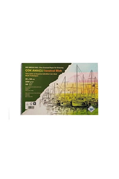 Genel Markalar Liva Sanatsal Resim Defteri Multi Teknik 20 Sayfa 35x50 200gr
