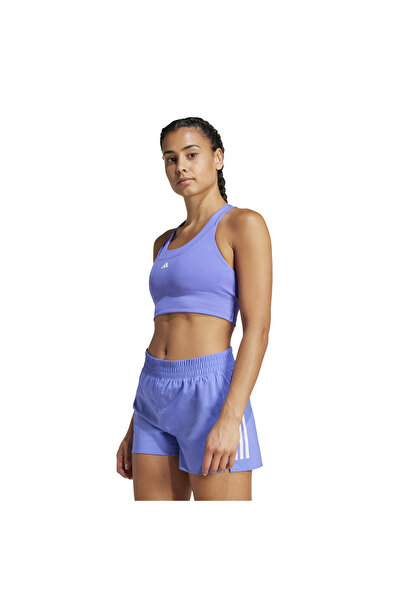 adidas Kadın Run Pocket Medium-Support Sporcu Sütyeni Mavi BRA IW5331