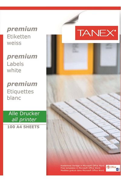Tanex Tw-2612 Αυτοκόλλητο λέιζερ - 105x48mm, 1 Συσκευασία