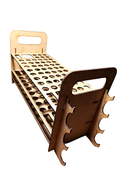 toprakanaart Resim Fırça Standı, Fırçalık, 72 Adet Fırça Tutucu,(DEMONTE) (40X13X20 CM)