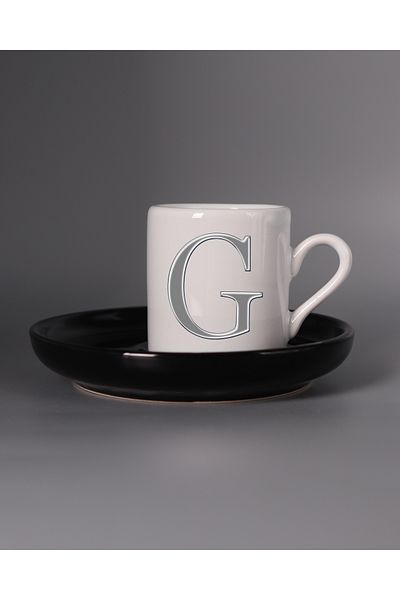 TREND YANKI Turkish Coffee Cup with Initial Print