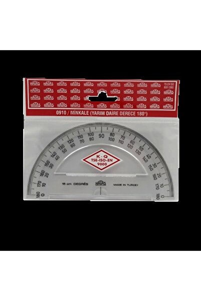 HATAS 15cm Semicircle Plastic Minkale Protractor / 0910