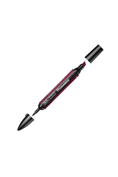 Winsor Newton Promarker Burgundy Graphic Drawing Pen - Double Tip, Alcohol Based R424
