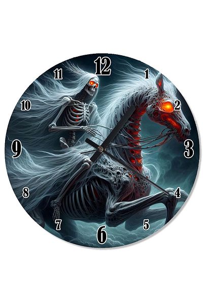 ekart Dark Skeleton Monster Flowing Wall Clock