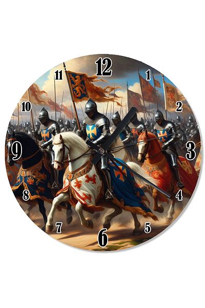ekart Mounted Warriors Fight Analog Wall Clock