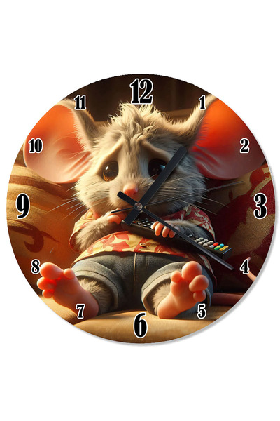 ekart ساعة حائط بتصميم فأر حزين بريء