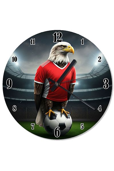 ekart Football Player Eagle Retro Wall Clock