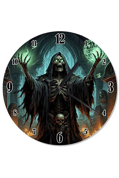 ekart Dark Grim Reaper Figure Flowing Wall Clock