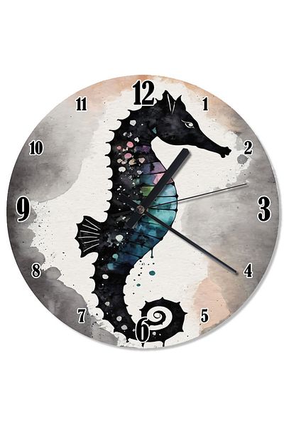 karizmart Seahorse Drawing Design Wall Clock