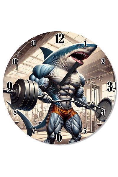 ekart Weight Running Shark Analog Wall Clock