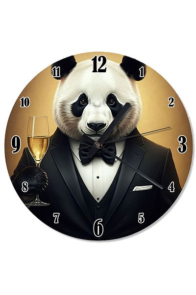 karizmart Tuxedo Panda Design Wall Clock