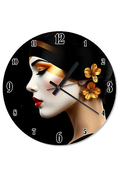 ekart Floral Profile Women's Silent Wall Clock