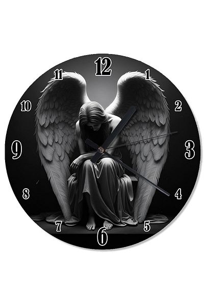 ekart Sad Angel Statue Shaped Wall Clock