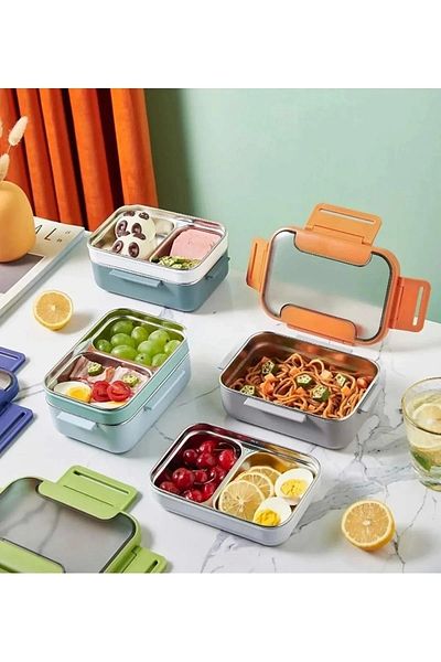 Vagon Green Stainless Steel Lunch - Double Layer Lunch Box 1200ml