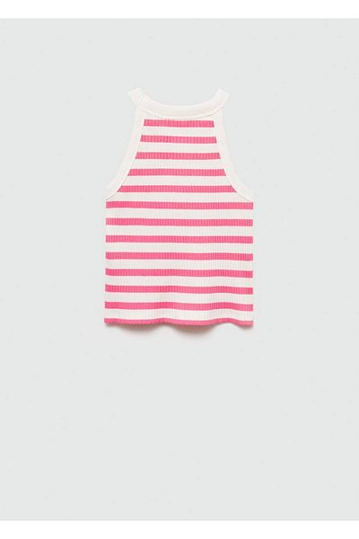 MANGO Kids Gestreiftes T-Shirt mit Trägern