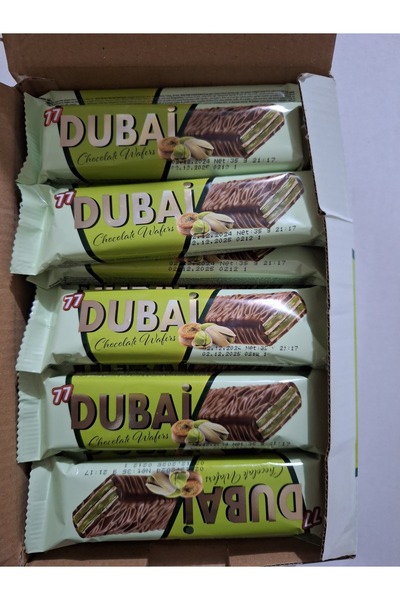 Lark 77 Dubai Chocolate Wafers Gofret 35 gr X24 Adet 1 Kutu