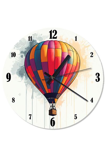 karizmart Colorful Balloon Drawing Special Design Wall Clock