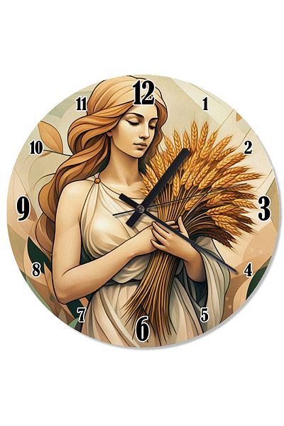 karizmart Woman Holding a Virgo Flowing Wall Clock