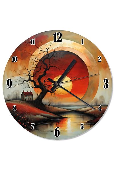 ekart Tree on Sunset Printed Wall Clock