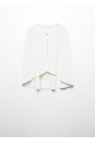 MANGO Kids Cardigan alb pentru copii