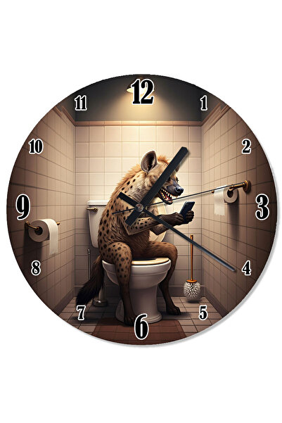 ekart ساعة حائط بتصميم خاص من Hyena Power في المرحاض