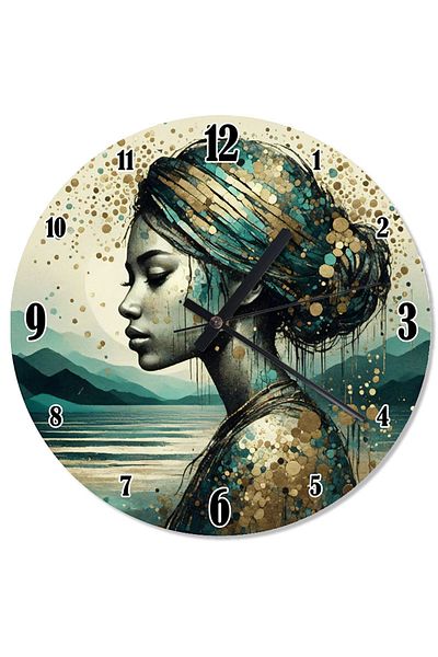 ekart Thinking African Woman Shaped Wall Clock